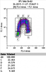 Example of analysis of the PI/BrDU cell cycle with Kaluza and FloJo - 3